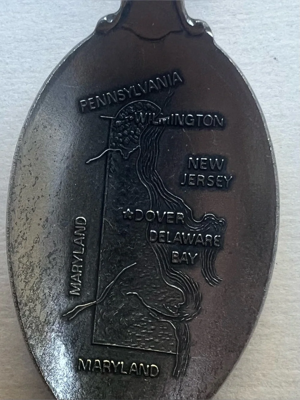 Vintage Souvenir Spoon Lot of 3 Delaware New York & Washington DC US Collectible